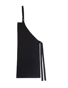 DELANTAL CON PETO Y 1 BOLSILLO NEGRO