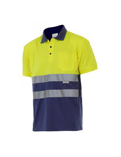 POLO BICOLOR ALTA VISIBILIDAD AMARILLO/MARINO TALLA XL...