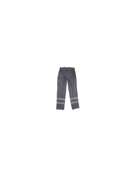 PANTALON MULTIBOLSILLOS CON CINTAS AV GRIS TALLA M SERIE 159
