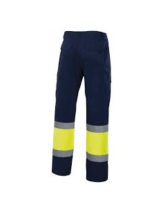 PANTALON BICOLOR CON CINTAS AZUL/AMARILLO TALLA M SERIE 157