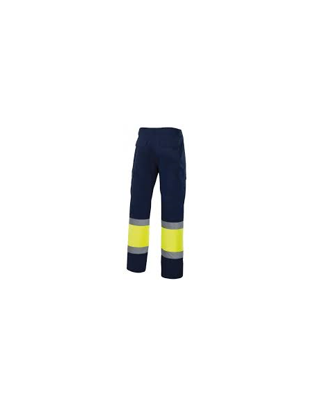 PANTALON BICOLOR CON CINTAS AZUL/AMARILLO TALLA M SERIE 157