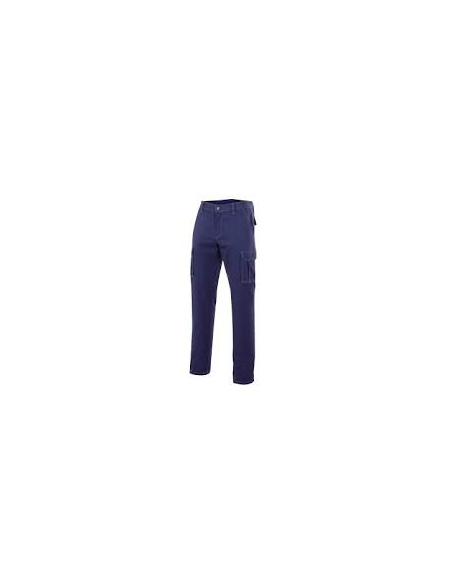 PANTALON MULTIBOLSILLO STRETCH ELASTICO AZUL MARINO TALLA 50