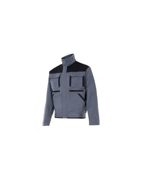 CAZADORA BICOLOR GRIS/NEGRO SERIE COBRE TALLA XL               