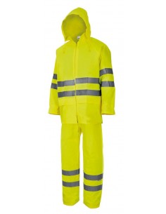 TRAJE DE LLUVIA ALTA VISIBILIDAD AMARILLO FLUOR TALLA L