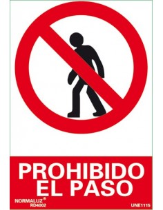 SEÑAL PROHIBIDO EL PASO 21 X 30