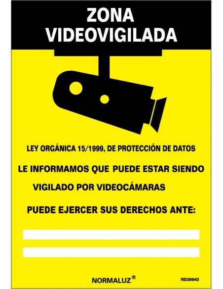 SEÑAL ZONA VIGILANCIA  21 X 30