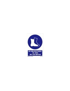 SEÑAL OBLIGATORIO EL USO DE BOTAS 21 X 30