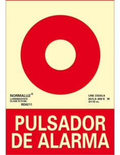 SEÑAL C. I PULSADOR ALARMA 21 X 30