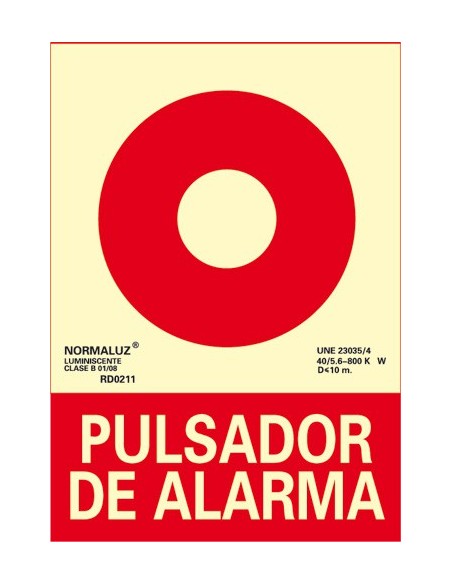 SEÑAL C. I PULSADOR ALARMA 21 X 30 