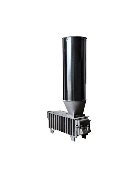 ESTUFA DE ACERO POLICOMBUSTIBLE HUESO-PELLET R2 15 KW