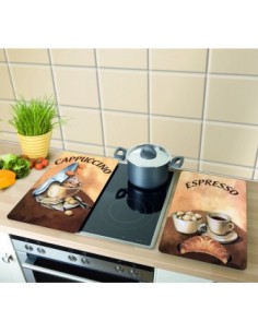 PLACA COBERTERA DE VIDRIO CAPUCCINO WENKO 