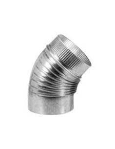 CODO CHAPA GALVANIZADA 150 X 45º