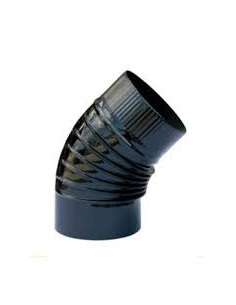 CODO VITRIFICADO NEGRO 120 X 45º