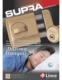 CERROJO LINCE SUPRA SIMPLY 4940 HC COLOR CROMO 2