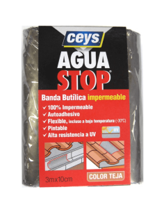 AGUASTOP BANDA IMP. BUTILO GRIS 3 m X 10  cm CEYS