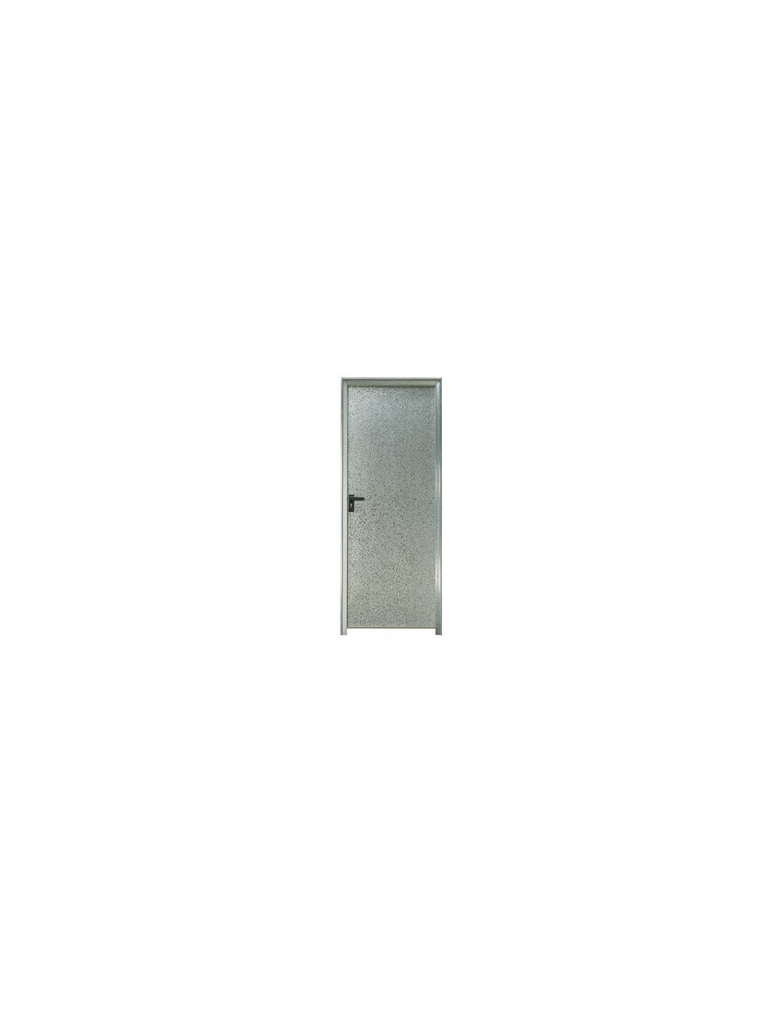 PUERTA CHAPA GALVANIZADA 80 X 2 m MARCO DE 70 mm CIEGA DERECHA