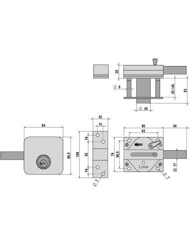CERROJO LINCE 7930 TRASTERO